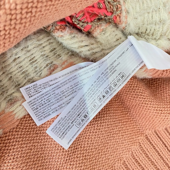 TWINSET Pullover Sweater With Embroidery and Pink Feathers Size XS New - Picture 10 of 16